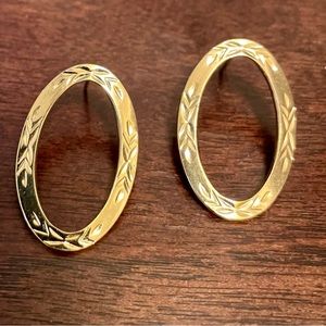 Gold tone earrings for pierced ears